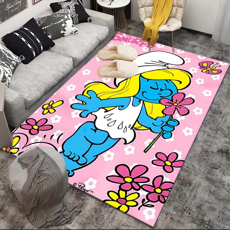 Smurfette's Adventure Area Rug Suitable for Indoor And Outdoor,Carpets for Kitchens, Homes, Offices, Living Rooms,Home Decor,Christmas Gift