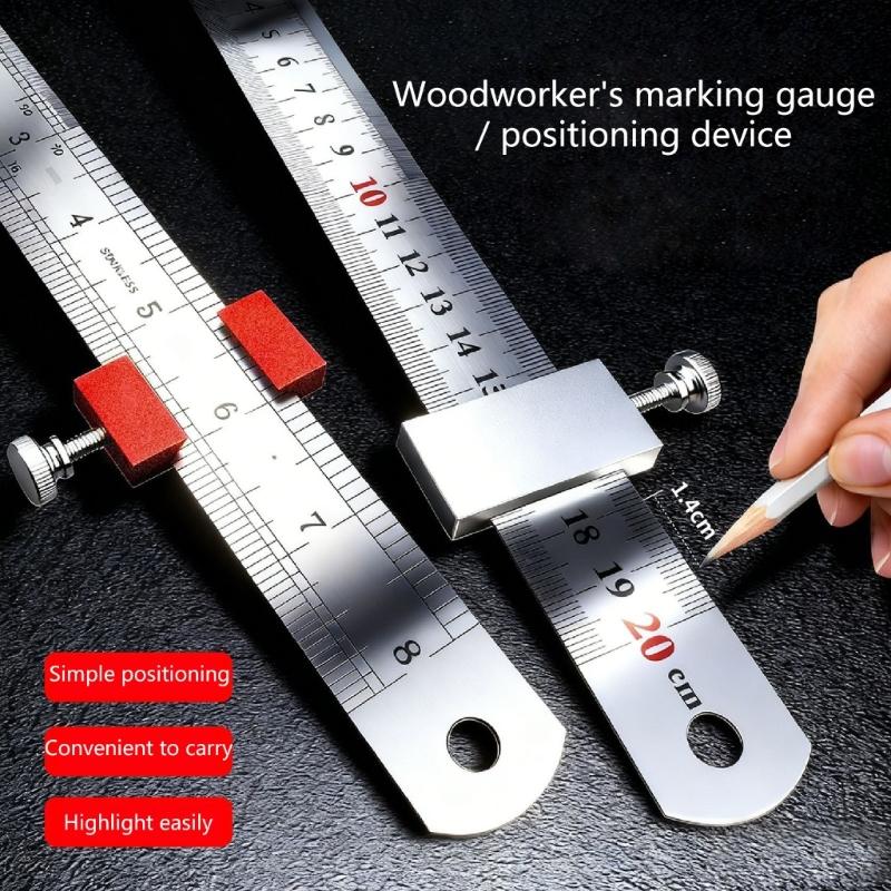 Carpenter Layout Measuring Tool Multiple Scale Marking and Rustproof Stainless Steel for Workshop Use