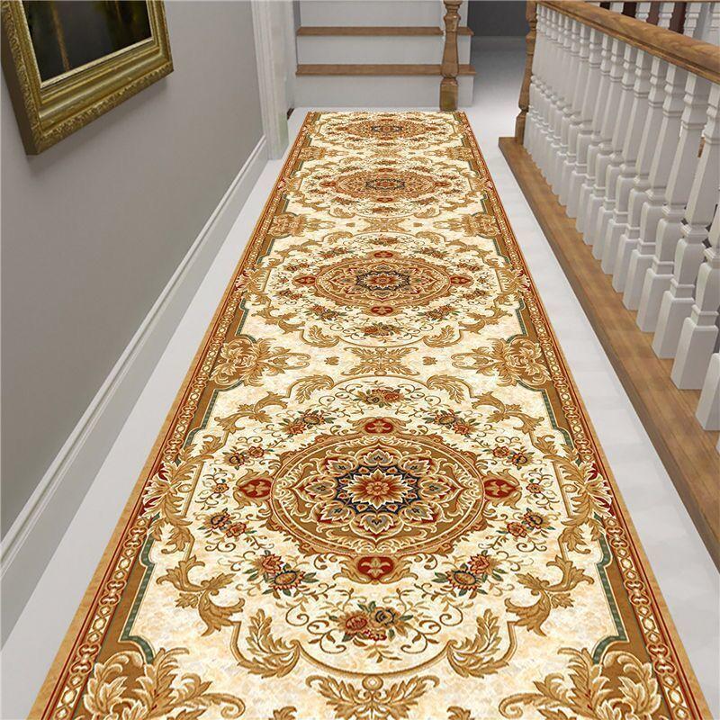 Washable Retro Corridor Carpet Long Hallway Rug Antiskid Living Room Kitchen Aisle Runner Carpet Hotel Home Hall Decoration Mat