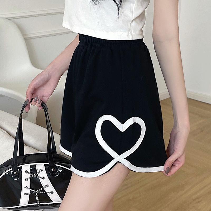 

Женские летние тонкие спортивные шорты - Свободный крой - Универсальные модные больших размеров повседневные шорты с широкими штанинами 4XL чёрный