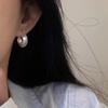 Retro Heavy Industry Frosted Earrings Mini Flying Saucer Shape Niche 100% Match Cold Wind Geometric Casual Daily Wear