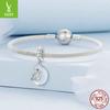 Moon Unicorn Diy Pendant Accessories, Niche Fashion S925 Sterling Silver Bracelet Beaded