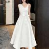 Women Casual Square Collar Summer Sleeveless Long Dress