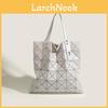 Geometric Pvc Tote Bag With Dual Shoulder Straps And Inner Pouch For Leisure And Shopping