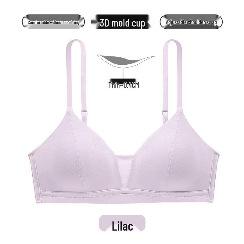 Zhiqu Seamless Triangle Cup Japanese Summer Bra for Small Chests, No Steel Ring