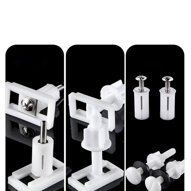 Toilet Lid Hinge Repair Bolts Accessories Screws Washers Set Universal Replacement Toilet Lid Set Screws