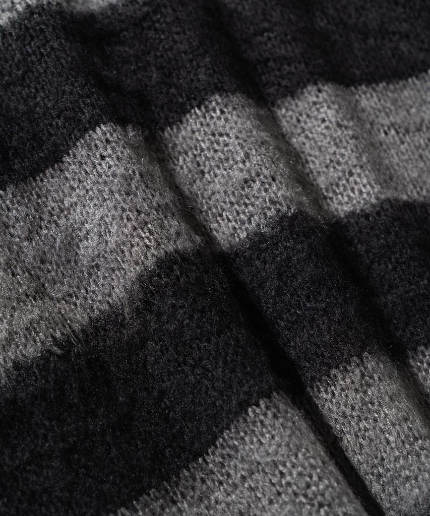 VASTIC Brush Stripe Knit_Black/Charcoal