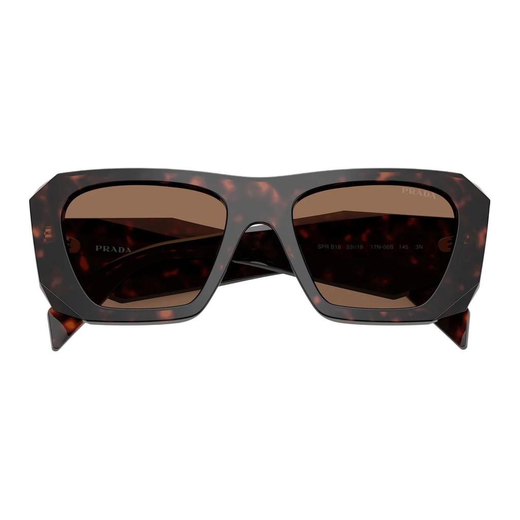 Prada Unique Design Acetate Square Sunglasses Women sunglasses Tortoise PR-B18S-17N06B