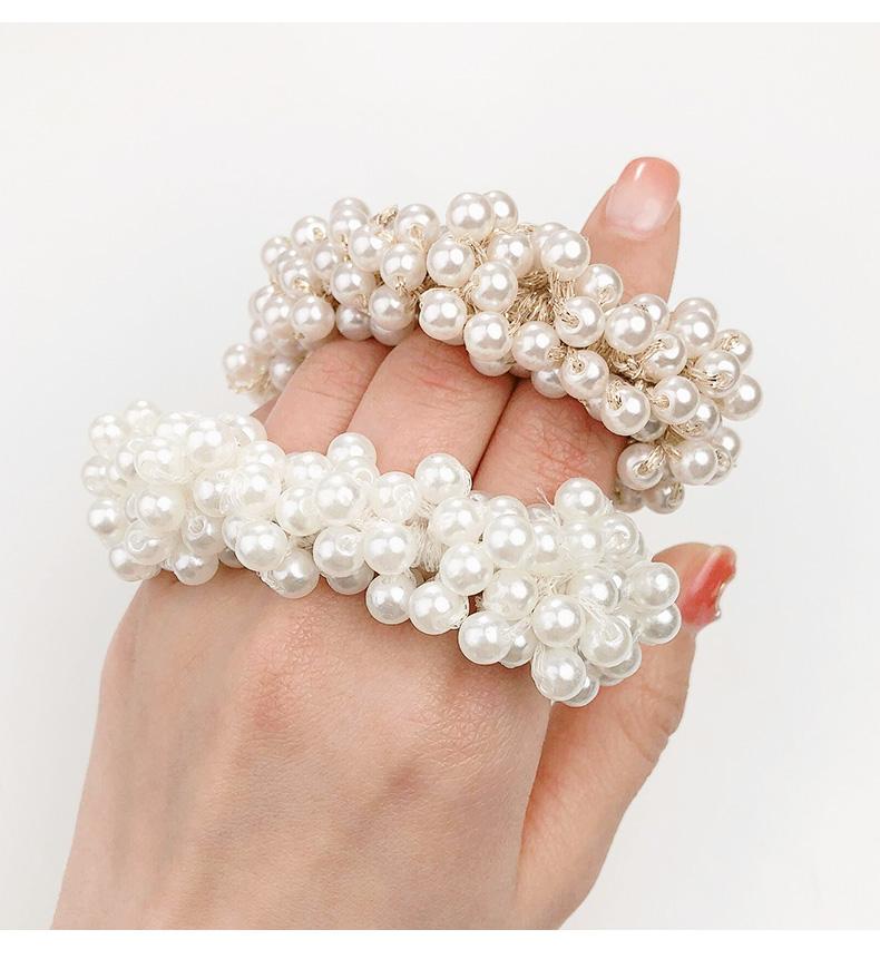 New Girls Imitation Pearl Elastic Hair Rubber Bands Bracelet Ponytail Holder Hair Ties Bands Rope Fashion Women Hair Accessories