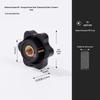 Hexagonal Plum Blossom Plastic Rubber Hand-Tightened Nut with Blind Hole Copper Core Handle, M4-M8.