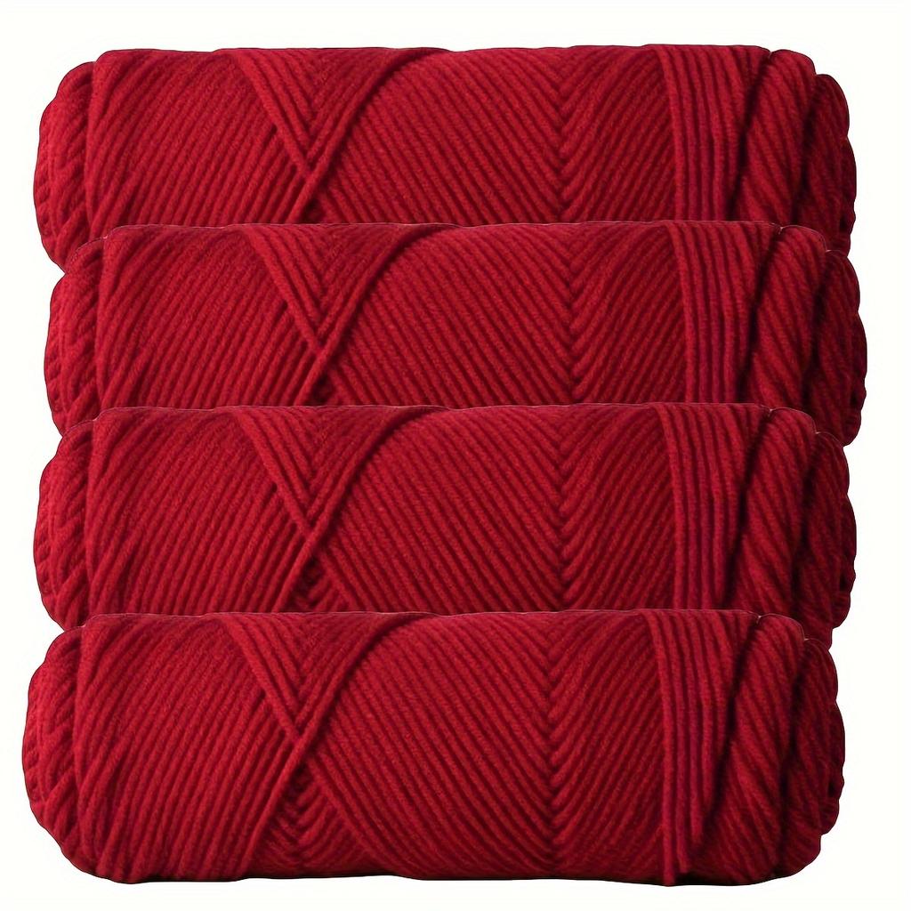 Valentine's Day 4pcs Chunky Yarn Set - Soft, Warm & Cozy for Knitting & Crochet Projects 13.4oz Total
