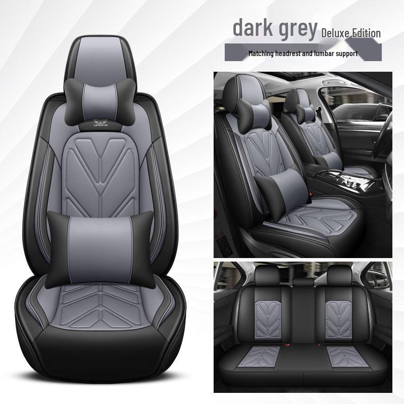 Universal Leather Car Seat Cushion for 5-Seaters - All-Season Fit