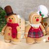 Adorable 2024 Christmas Gingerbread Man Doll Decorative Figure For Festive Holiday Decor