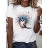European Size Funny Bird Women'S Spring/Summer Short Sleeve Animal T-Shirt Fun And Relaxed For Any Day