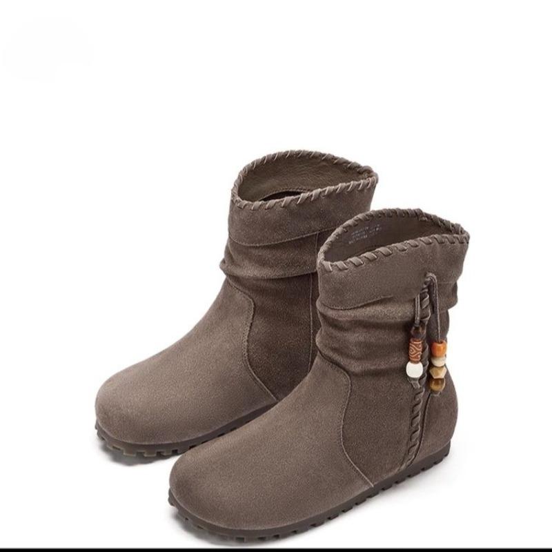 Fashion Ankle Boots for Women Flats Dress Designer Shoes Fashion Winter Cozy 2025 New Trend Casual Chelsea Boots Suede Zapatos Mujer