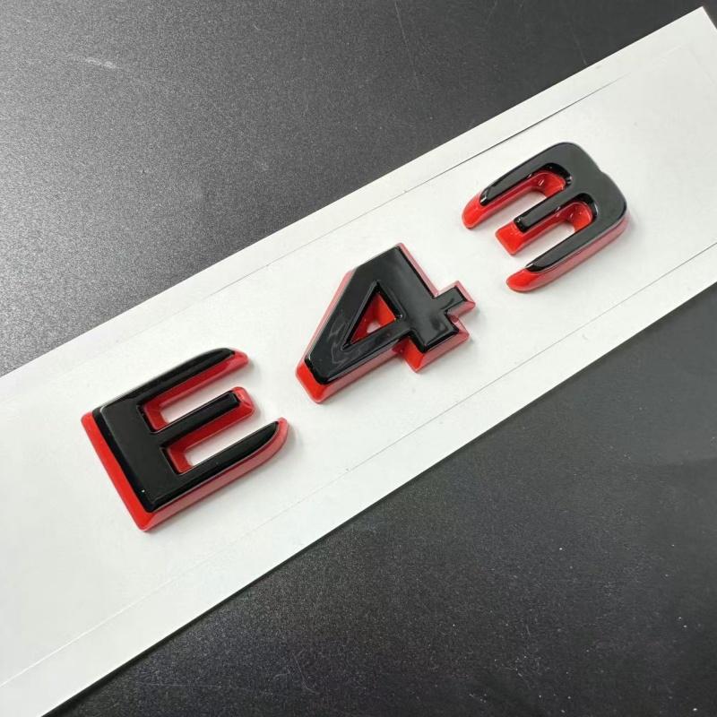 New Style Two Tone Letters Numbers Emblem E43 E53 E63 S65 C E S CLASS for 2024 Car Trunk Rear W212 W213 W214 Car Accessories