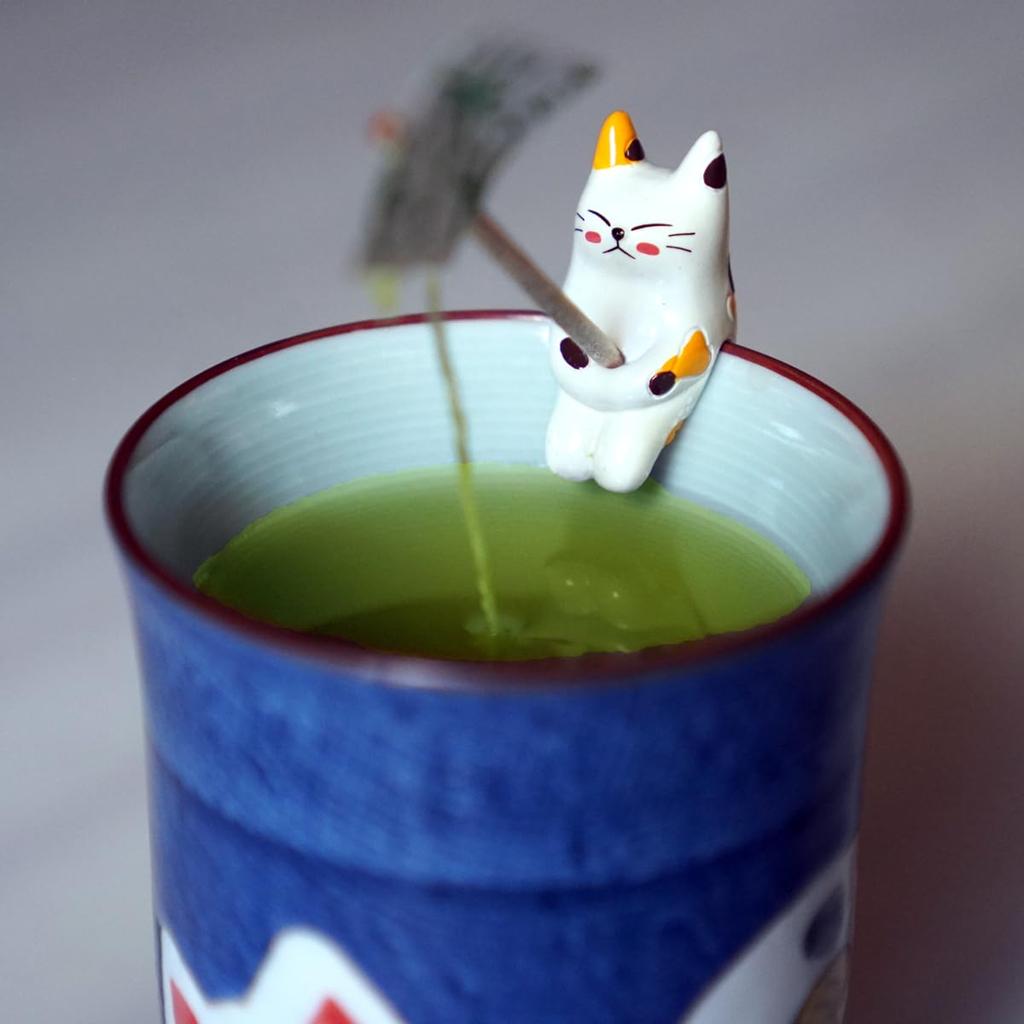 Minori-en Neko Tea Matcha-Infused Genmaicha Tea Bag 3 Packs Gift Mitarashi-chan 1 Piece Thank You Message Cat Goods