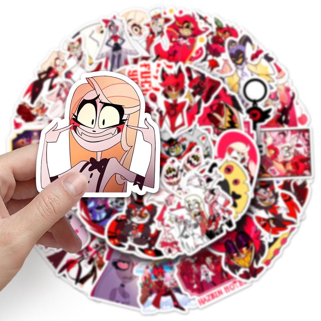 50 Helluva Boss & Hazbin Hotel Graffiti Animation Stickers - Waterproof Phone Case Decor