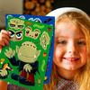 6 Sheets/Pack Halloween Face Change Stickers Holiday Characters Puzzle Stickers Children Fun Halloween Stickers