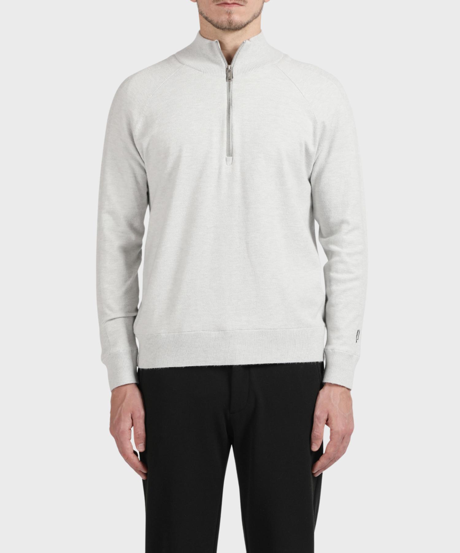 Panicalle Gray Soft Half-Zip Knit Black/M
