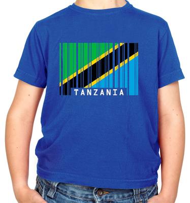 Μπλουζάκι Unisex σε Στυλ Barcode με τη Σημαία της Τανζανίας Σημαίες Ταξιδιού Χώρας Τανζανίας