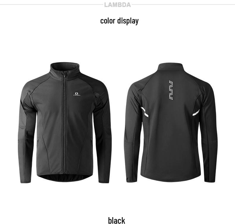 Lampa Men's Windproof Fleece Cycling Jacket - Autumn/Winter Outdoor Road Bike Jersey