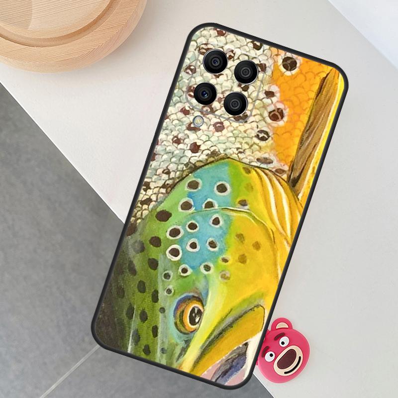 Trout Fish Fishing Case For Samsung Galaxy M12 M32 M52 M15 M35 M55 M31 M56 M36 M16 M06 M13 M33 M53 M14 M34 M54