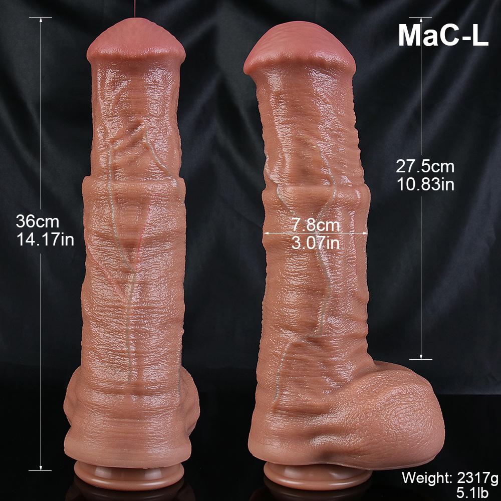 Super Big Realistic Silicone Dildo,Soft Flexible Phallus with Textured Glans,Large Size Adult Stimulation Toy for Deep Penetration,Realistic Skin Feel