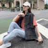 Mode Koreanischer Stil Ärmellose Jeansweste Damen Locker Geschnittene Jeansjacke