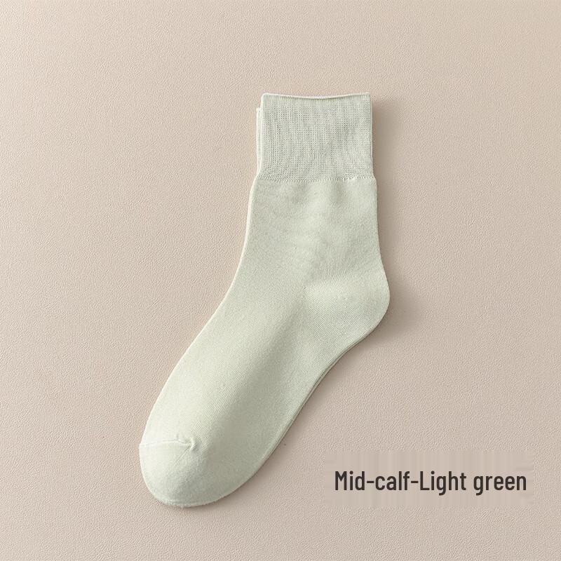 Yishan Yisi Women s Cotton Loose-Fit Mid-Calf Socks (5 Pairs)