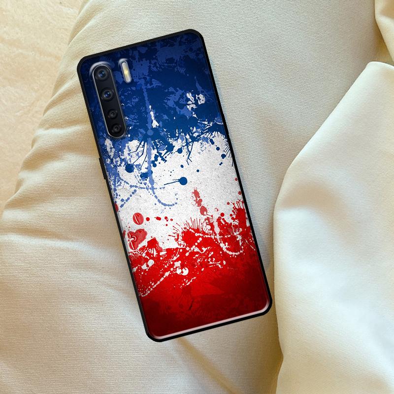 France Flag Case For Oppo A60 A80 A40 A15 A16 A17 A57 A94 A74 A54 A76 A96 A18 A38 A58 A78 A98 A6 A5 Pro
