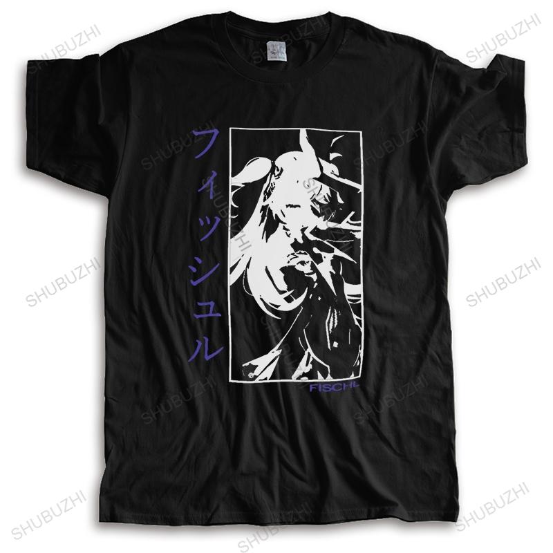 Fischl Genshin Impact T Shirt for Unisex Cotton Harajuku Tshirt Graphic Tee Short Sleeve Anime Game Tshirt Slim Fit Clothing Merch