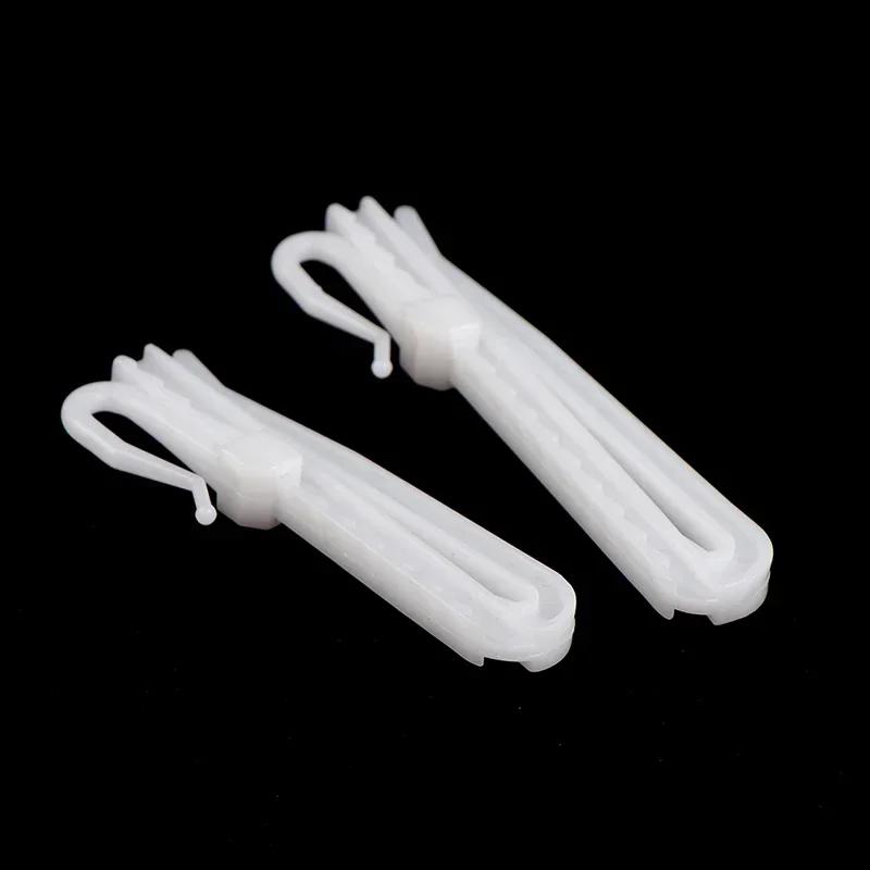 10Pcs White Plastic Curtain Hook Hanging Home Office Curtain Hooks Curtain Holder Accessories Home Accessories