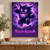 Gengar Custom Name Diamond Painting Personalized 5D Full Drill DIY Diamond Art Home Decor