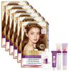 L'Oréal Paris Excellence Duo Cream Hair Dye, No. 6.3 Gold Brown, 6 Pcs.