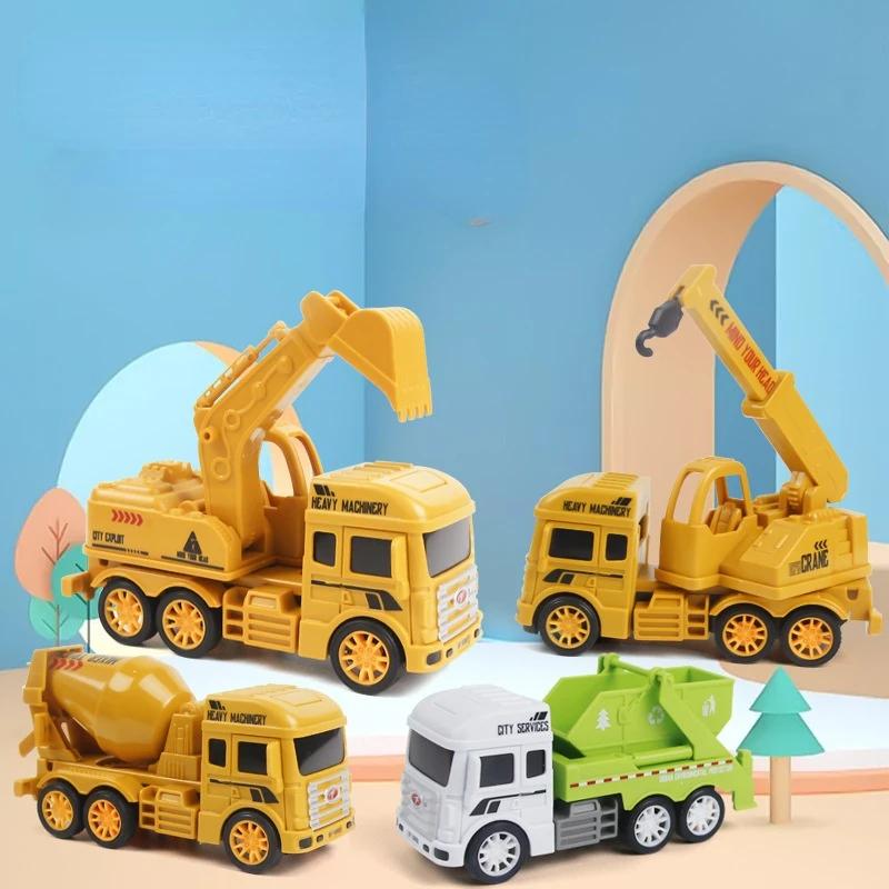 1Pc Diecast Car Engineering Model Excavator Crane Dump Truck Garbage Vehicle Classic City Construction Children Toy for Boy