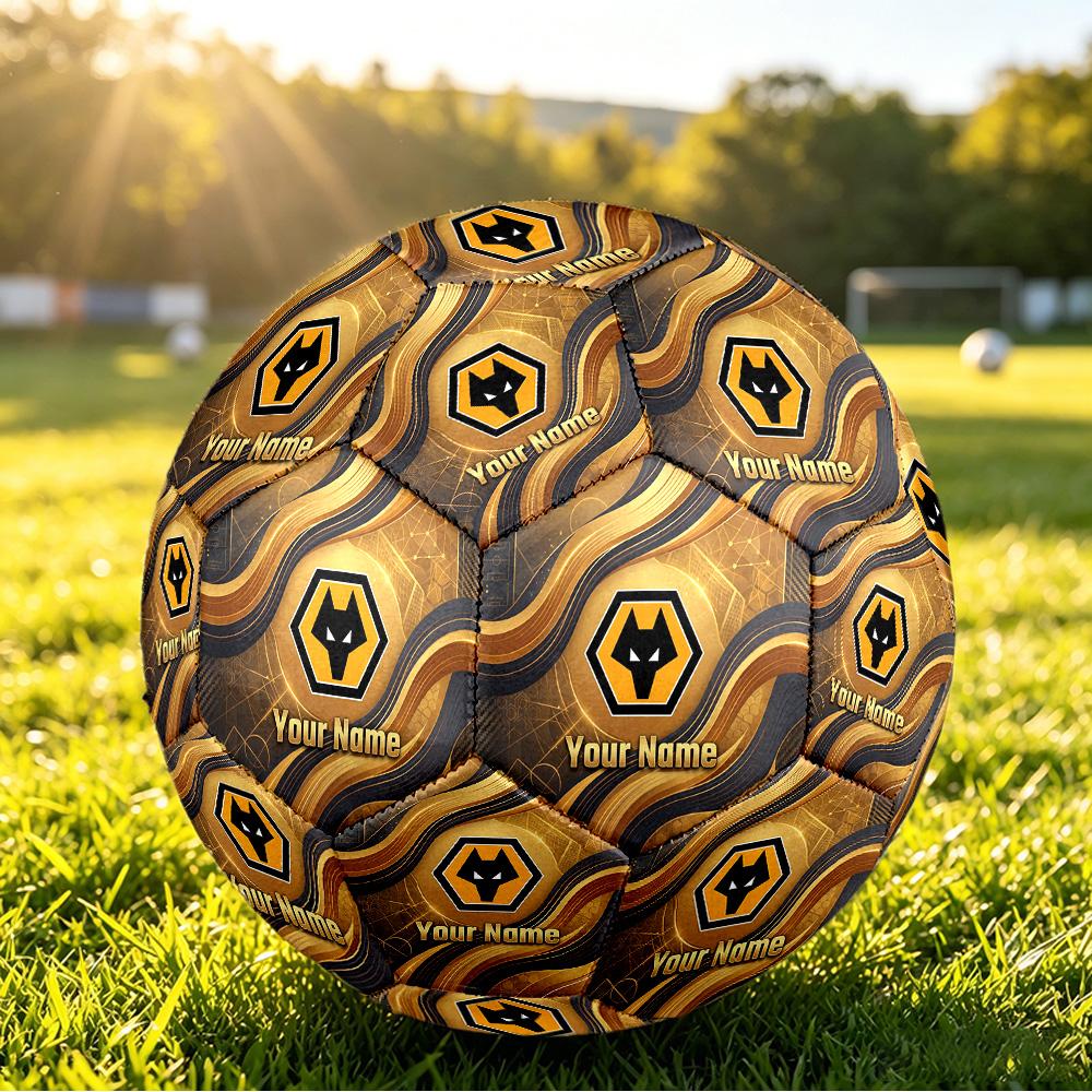 Gepersonaliseerde Maat 5 Voetbal Wolverhampton Wanderers Voetbalpatroon Buitenspel Sportbal Cadeau