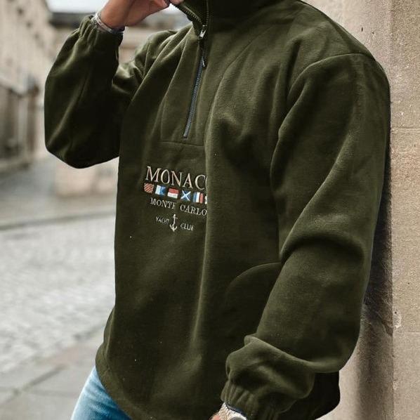 Men's Casual Embroidered Letter Hoodie for Spring, Autumn, and Winter