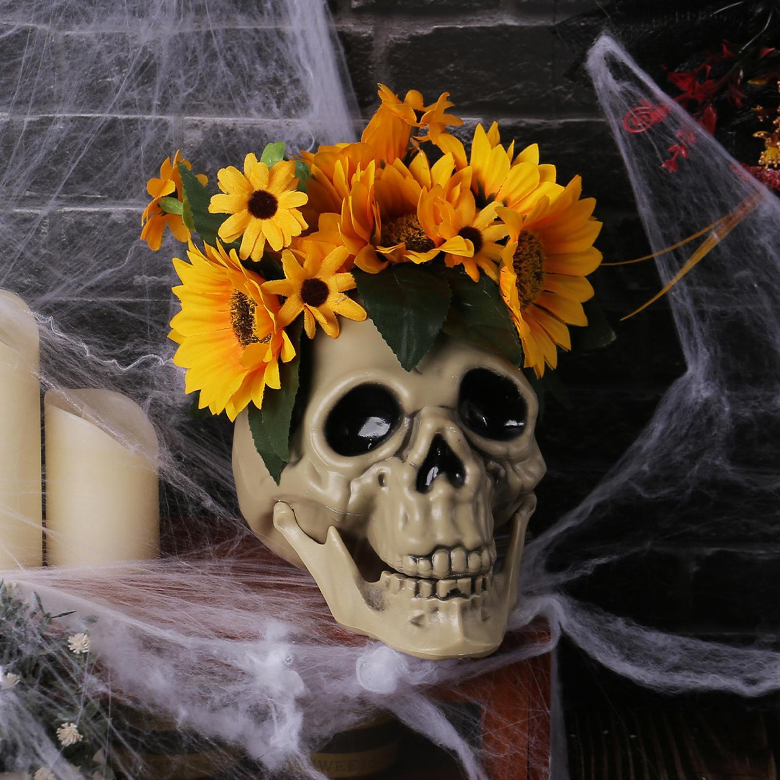 

Halloween Simulation Head Ornament, Figure Collection, Table Prop for Horror Sunflowers