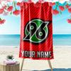 Individueller Name Hannover 96 Druck Strandtuch, Großes Weiches Schnelltrocknendes Handtuch für Strand Camping Schwimmen_xia