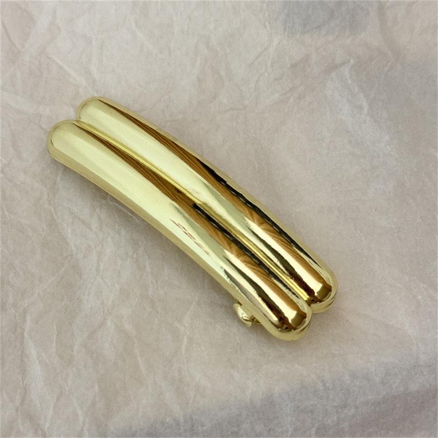 New Korean Stylish Smooth Metal Thick Long Hair Clip Spring Clip Dome Ponytail Headband Ponytail Fixer Women's Hair Accessories