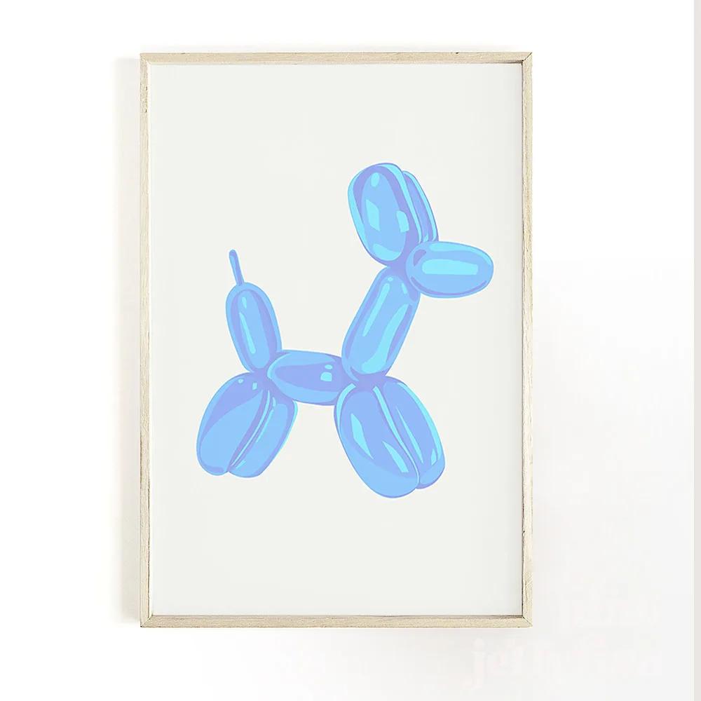 

Рожевий Собака з Повітряних Кульок Принтовані Плакати для Стін Препі Декор для Спальні Плакати для Підлітків для Кімнати в Гуртожитку Постер з Принтом Собаки Квартира в Коледжі 50X70cm Unframed