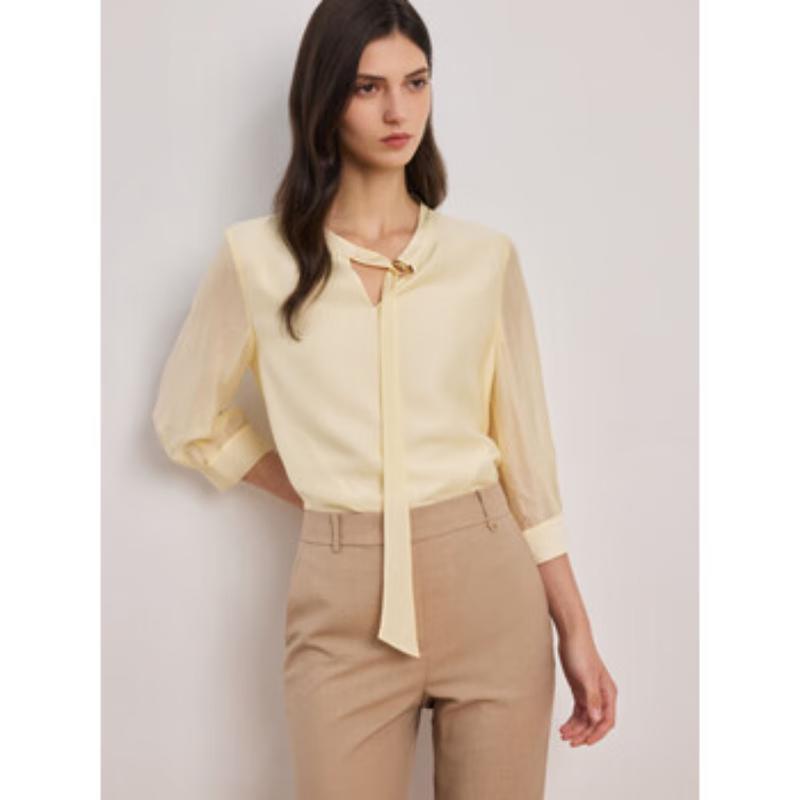 Scofield Women s Jacquard 3/4 Sleeve Blouse M