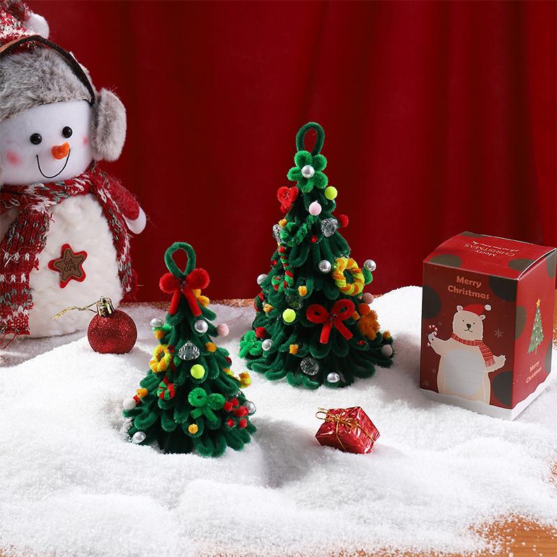 15/20CM Artificial Christmas Tree Desktop Christmas Tree Decoration Office Home Christmas Decor DIY Handmade New Year Gift