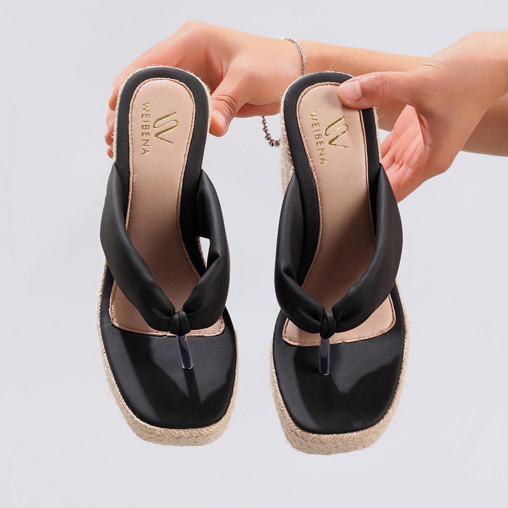 Clip Toe Wedges Platform Women Slippers Summer Sexy Super High Heels Mules Sandals Flip Flops Wear-Resistant Anti-Slip Shoes