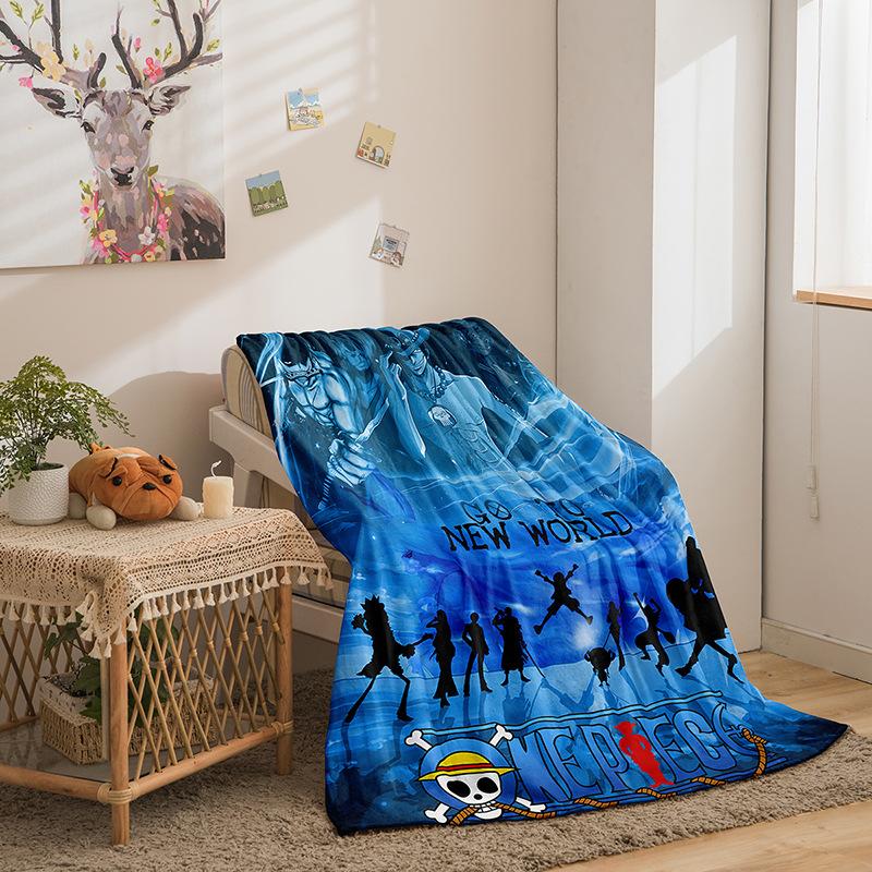 Cartoon ONE PIECE series double-sided flannel 2D digital printing blanket blanket