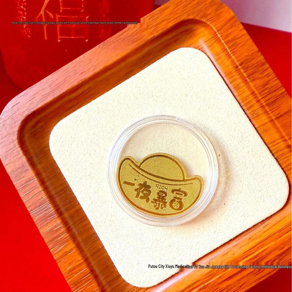 Pure Gold 999 Horse Year Phone Sticker for Wealth and Health - Popular Douyin Live Seller