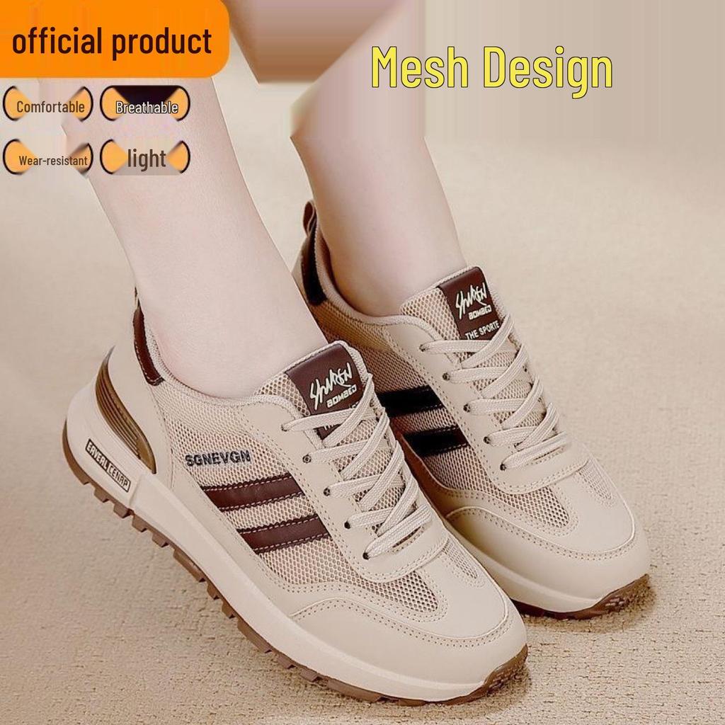 2025 Women's Summer Breathable Baotou Sandals - Soft Sole Hollow Casual Mom Shoes