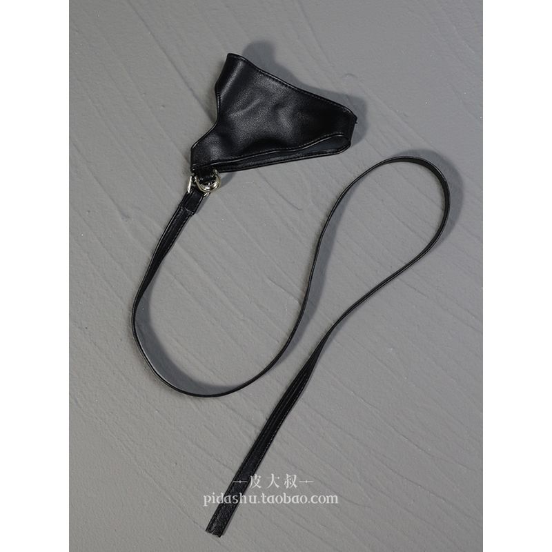 

Punk Style Army Lo Lace-up Gloves Cosplay Cool Handsome JK Girl Saibo PU Leather Half Palm Fingerless Gloves Black/Left hand single All yards