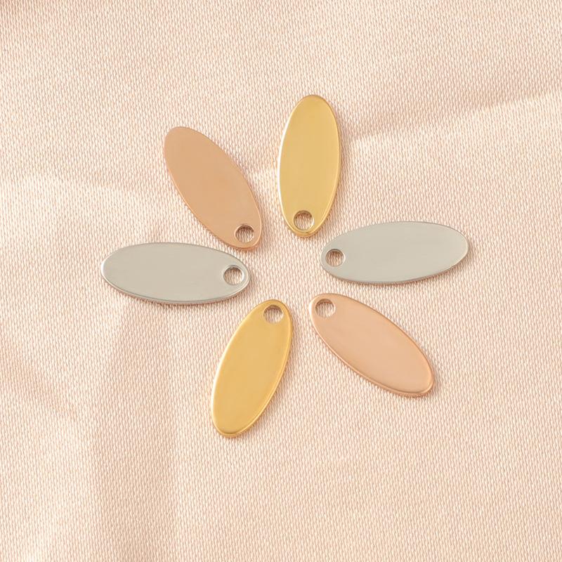 Ovales Edelstahl-Endstück für DIY-Schmuckzubehör